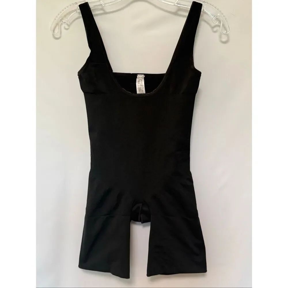 Red hot Spanx black full body tank short Shapewear size 1X